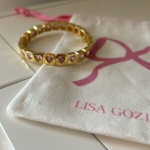 Lisa Gozlan Love Lock Pink Heart Bracelet. 7 inches Dream World Collection
